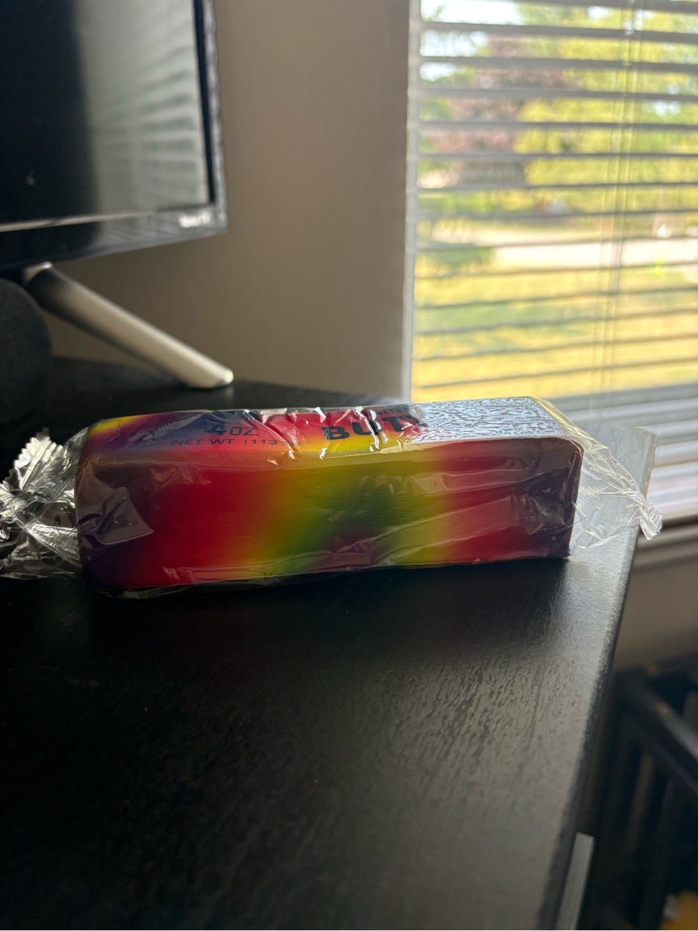 Salted Butter Squeeze Toy - Multicolor Rainbow Design. Slow rise fidget - Picture 2 of 6